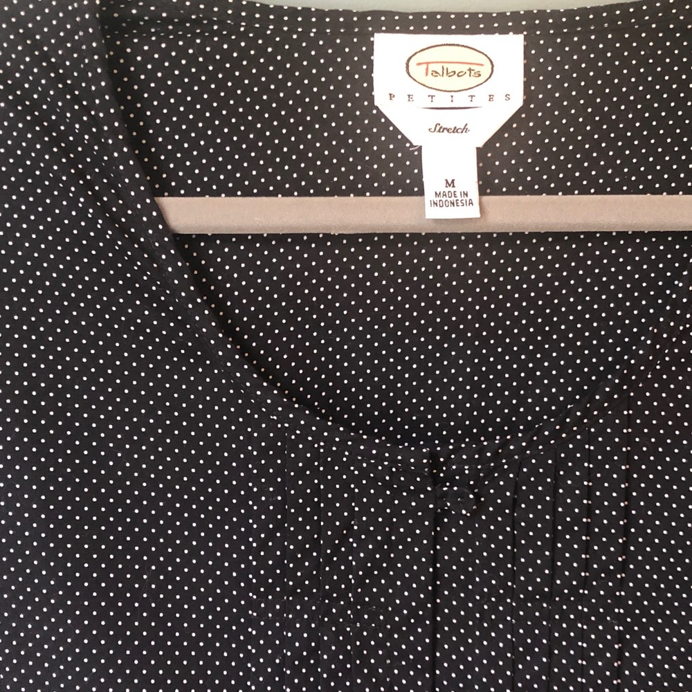 Talbots Polka Dot Top Size Mp - image 2